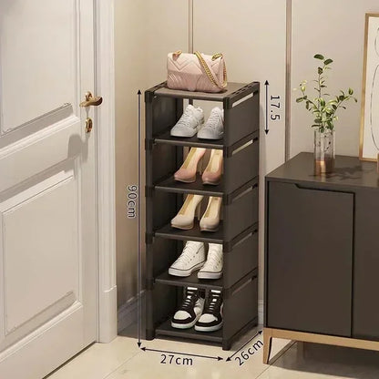 Organizador de Sapatos de Múltiplas Camadas
Prateleira para Sapatos, Organizador de Sapatos, Rack Economizador de Espaço para Cantos de Parede, Estante Empilhável, Armário Ajustável para Economia de Espaço.