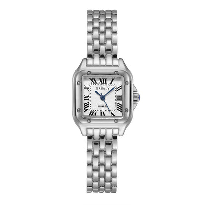 Relógio Feminino UTHAI, Marca de Luxo Leve, Relógio de Quartzo com Pulseira de Aço Inoxidável, Relógio de Moda para Mulheres, Relógio de Pulso de Negócios para Senhoras.