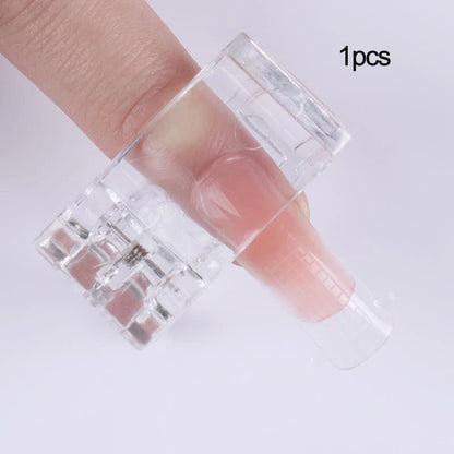 Conjunto de Ferramentas para Manicure com Tips de Unhas Falsas para Extensão, Ponta Acrílica, Unhas Falsas de Gel UV, Moldes para Construção Rápida, Tips de Cobertura Completa e Escultura.