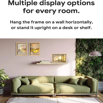 Luz Decorativa de Pintura LED com Conector USB, Luminária de Mesa e Parede com Escurecimento, Presente de Arte Luminosa para Ambientes Internos, Janela de Luz Solar, Foto em Madeira